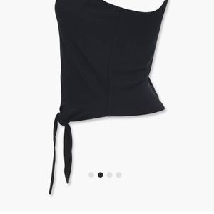 Black knotted tank top